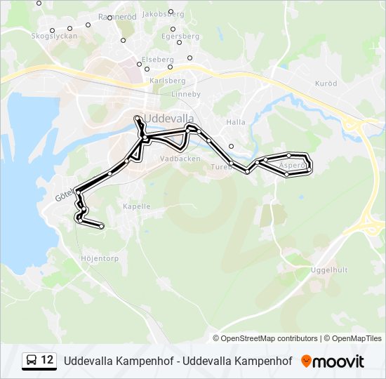 12 bus Line Map