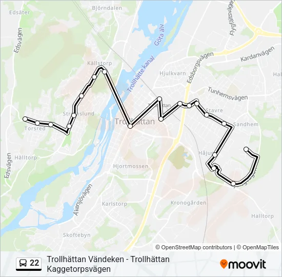 22 Bus Line Map