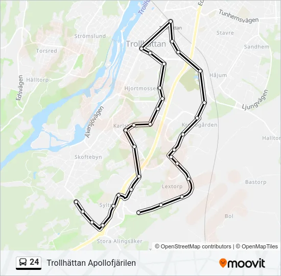 24 Bus Line Map