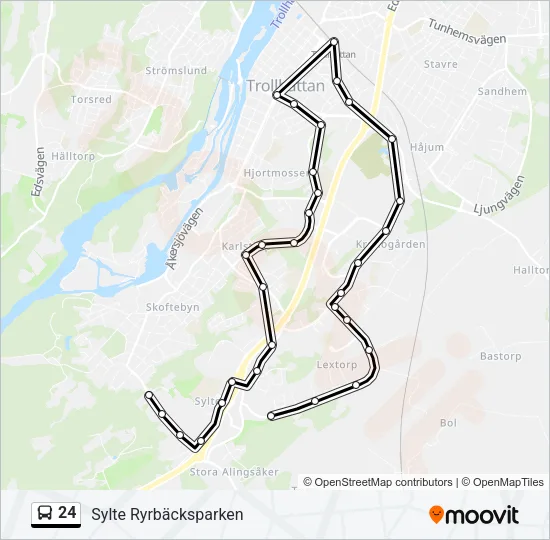 24 Bus Line Map