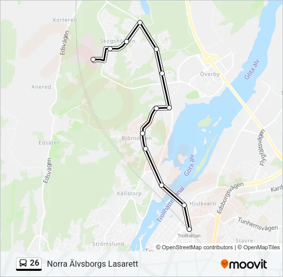 26 Bus Line Map