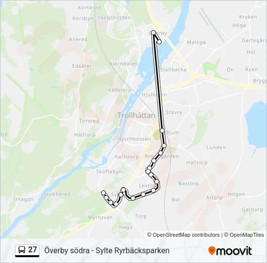 27 Bus Line Map