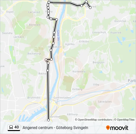 40 Bus Line Map
