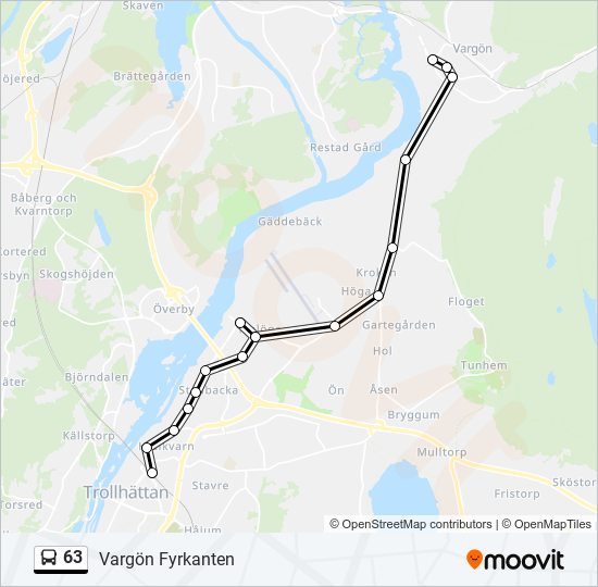 63 bus Line Map