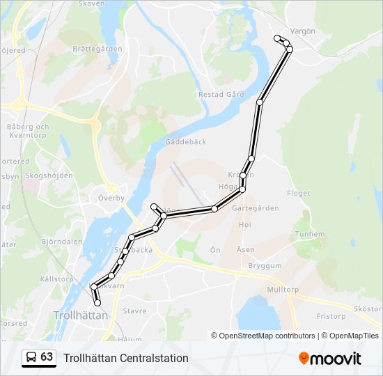 63 bus Line Map