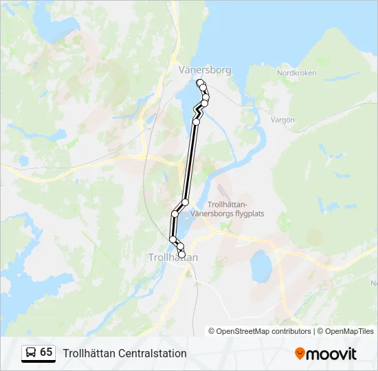 65 Bus Line Map