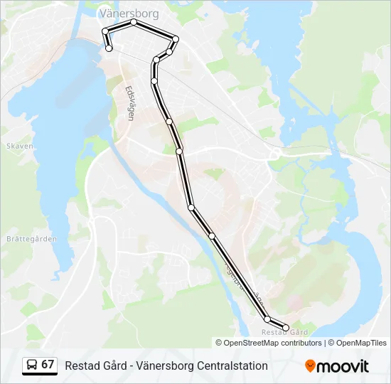67 Bus Line Map