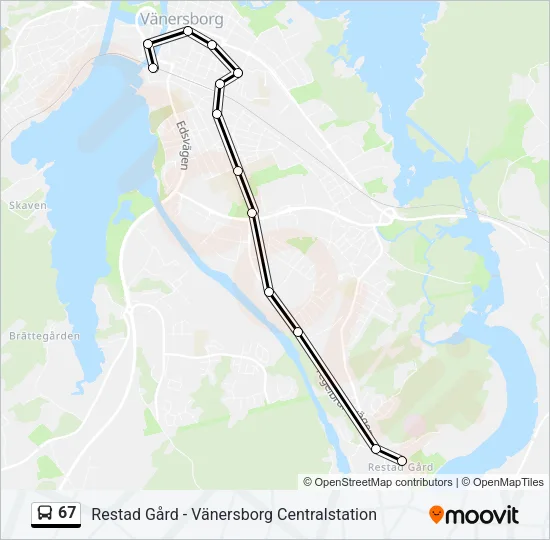 67 Bus Line Map
