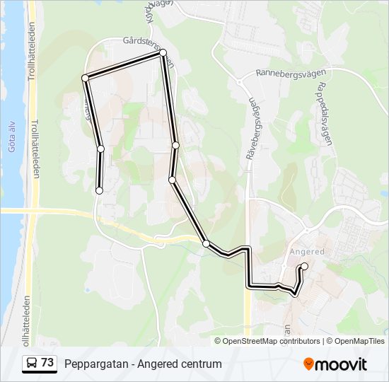 73 bus Line Map