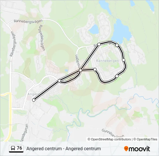 76 Bus Line Map