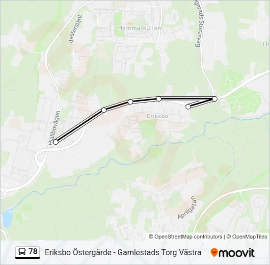 78 Bus Line Map