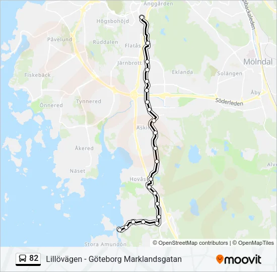 82 Bus Line Map
