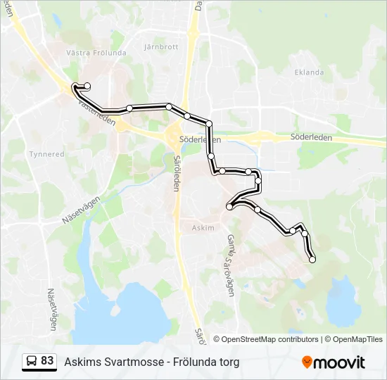 83 Bus Line Map