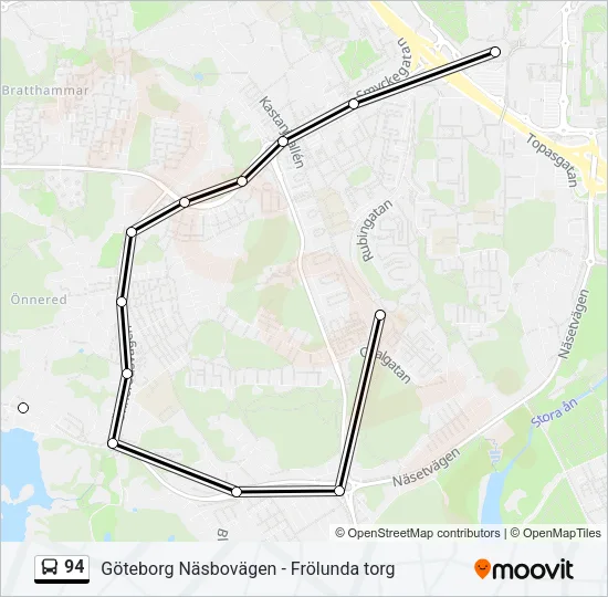 94 Bus Line Map