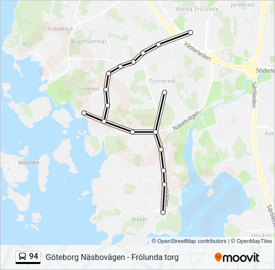 94 Bus Line Map