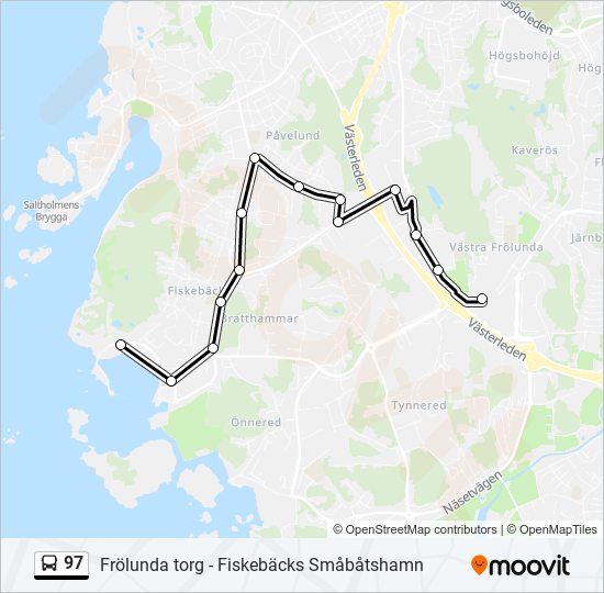 97 bus Line Map