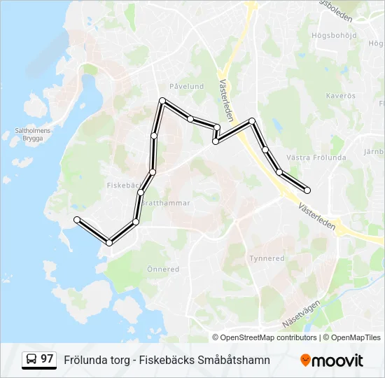 97 Bus Line Map