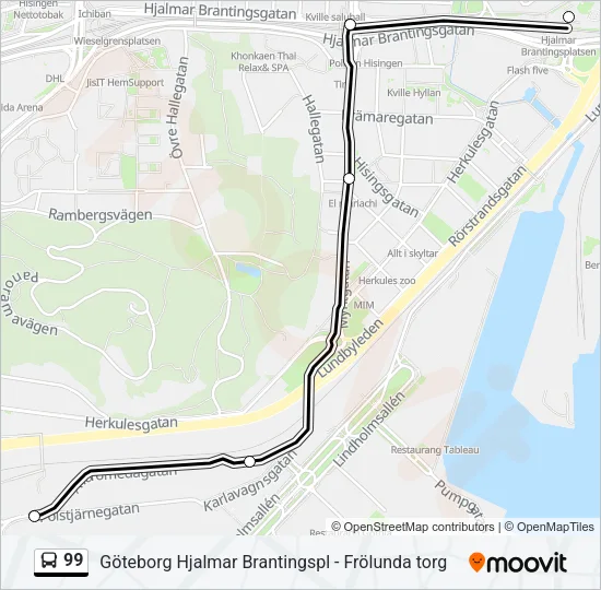99 Bus Line Map