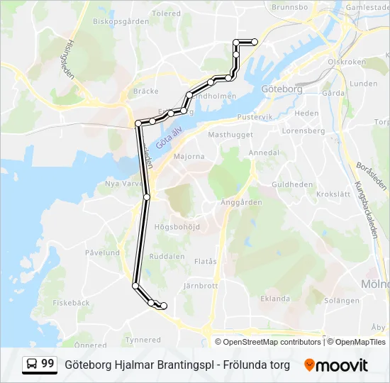 99 Bus Line Map
