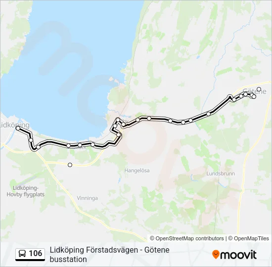106 Bus Line Map