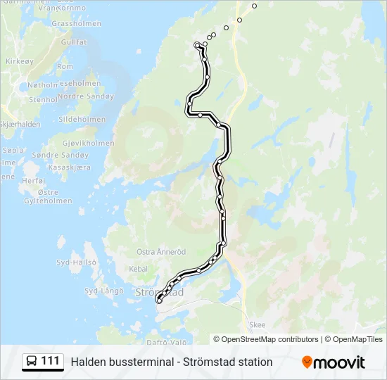 111 Bus Line Map