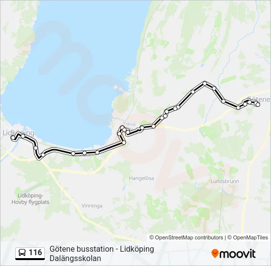 116 Bus Line Map