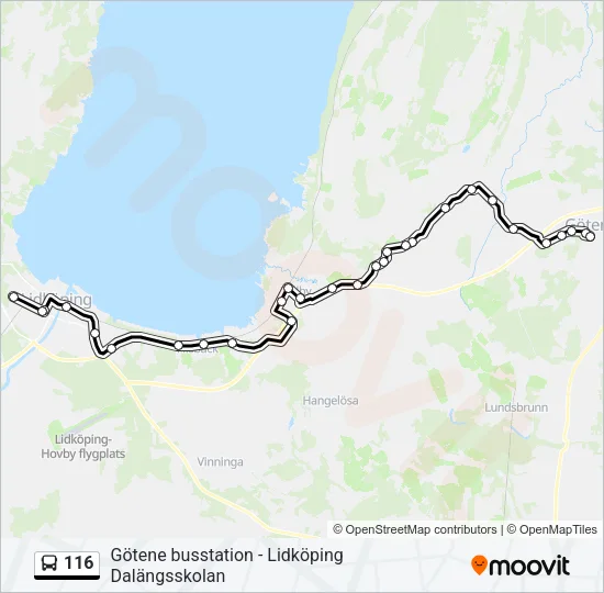 116 Bus Line Map