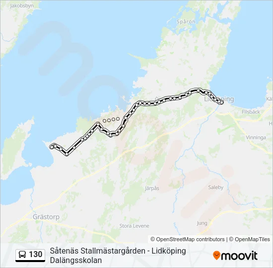 130 Bus Line Map