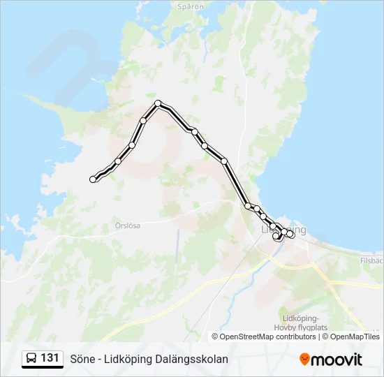 131 Bus Line Map