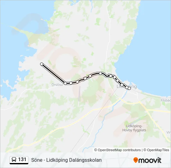131 Bus Line Map