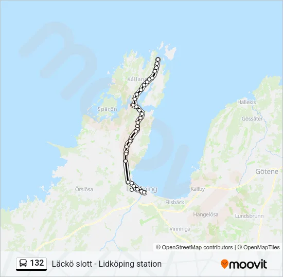 132 Bus Line Map