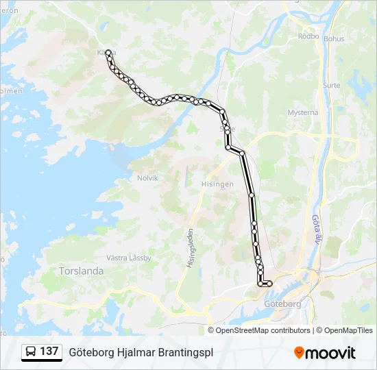 137 Bus Line Map