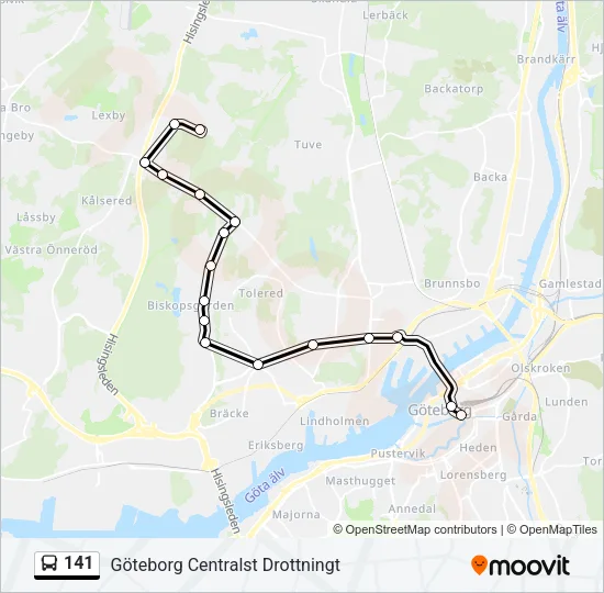 141 Bus Line Map