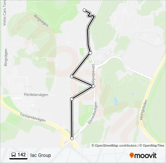 142 Bus Line Map