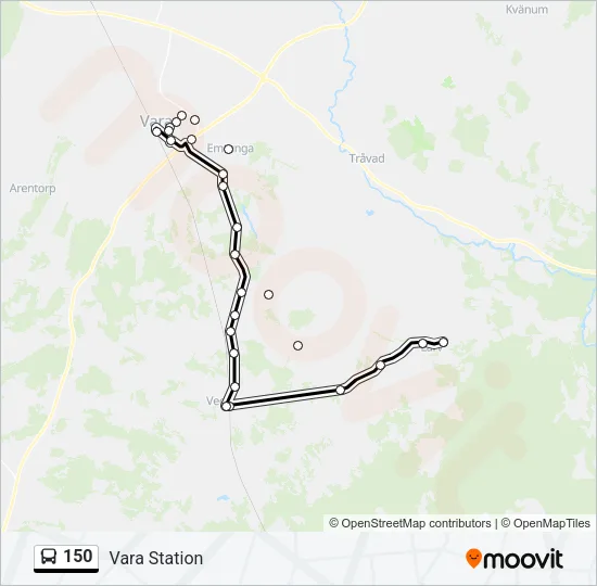 150 Bus Line Map