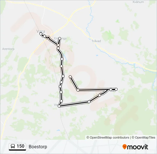 150 Bus Line Map
