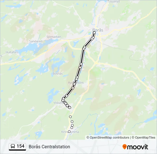 154 Bus Line Map