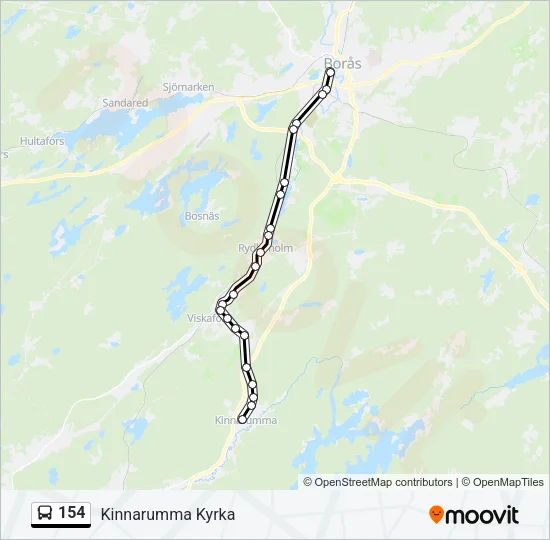154 Bus Line Map