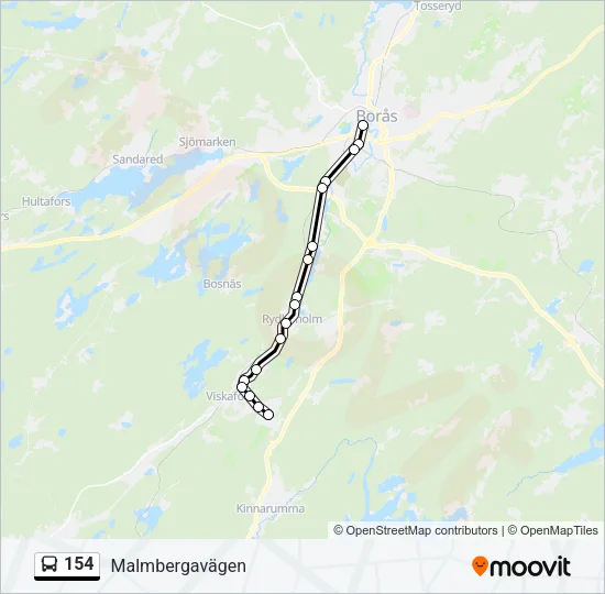 154 Bus Line Map