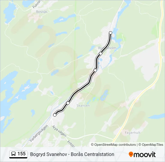 155 Bus Line Map