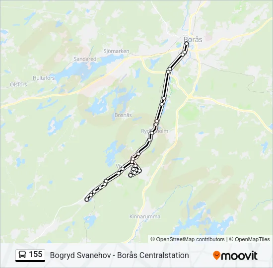 155 Bus Line Map