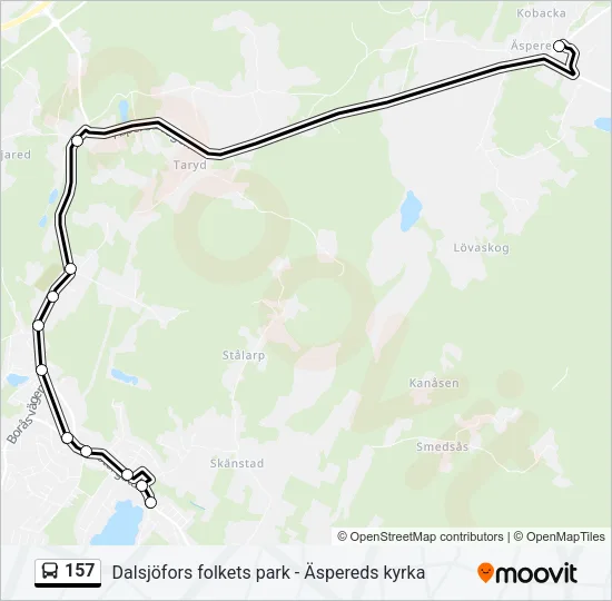 157 Bus Line Map