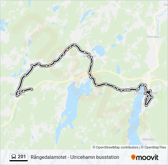 201 Bus Line Map