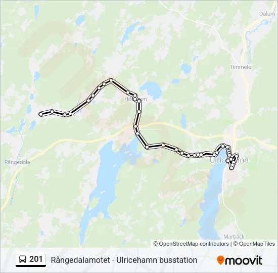 201 Bus Line Map