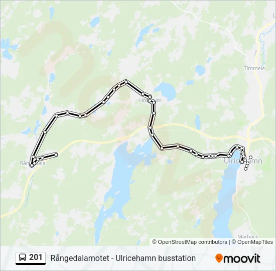 201 Bus Line Map