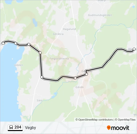 204 Bus Line Map