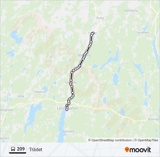 209 Route Schedules, Stops & Maps Trädet (Updated)