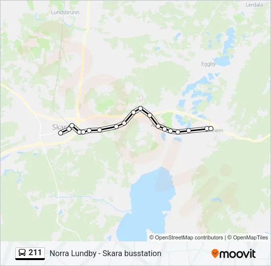 211 Bus Line Map