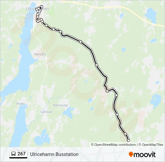 267 Bus Line Map