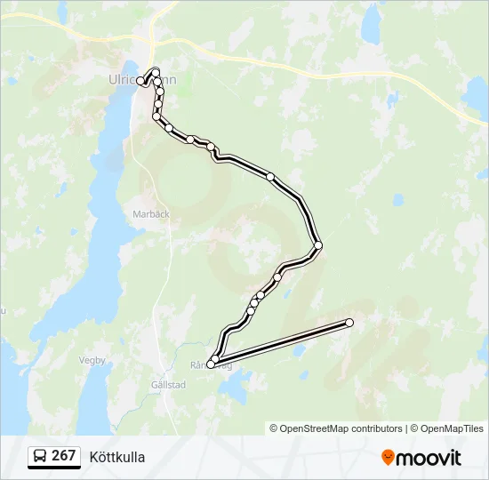 267 Bus Line Map